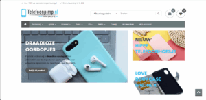 Website ontwerp voor TelefoonPimp.nl door Eno Design – moderne, SEO-geoptimaliseerde webshop voor telefoonaccessoires.